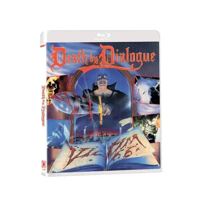 Death By Dialogue 1988 Blu-ray with limited edition blood-stained slipcover and horror movie artwork