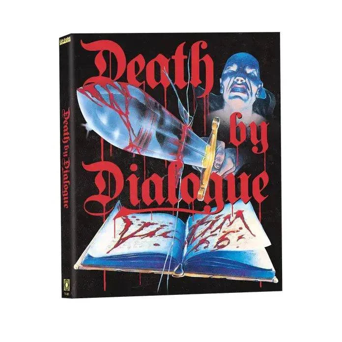 Death By Dialogue 1988 Blu-ray with limited edition blood-stained slipcover and horror movie artwork