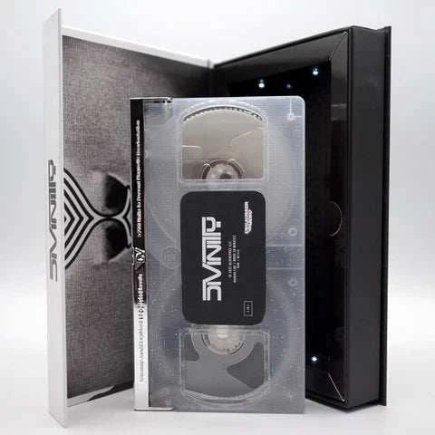 Degausser Video Divinity Limited Edition Deluxe LED VHS in open box with protective packaging and LED lights.