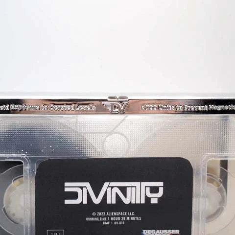 Degausser Video - Divinity Limited Edition Deluxe LED VHS tape with protective packaging.