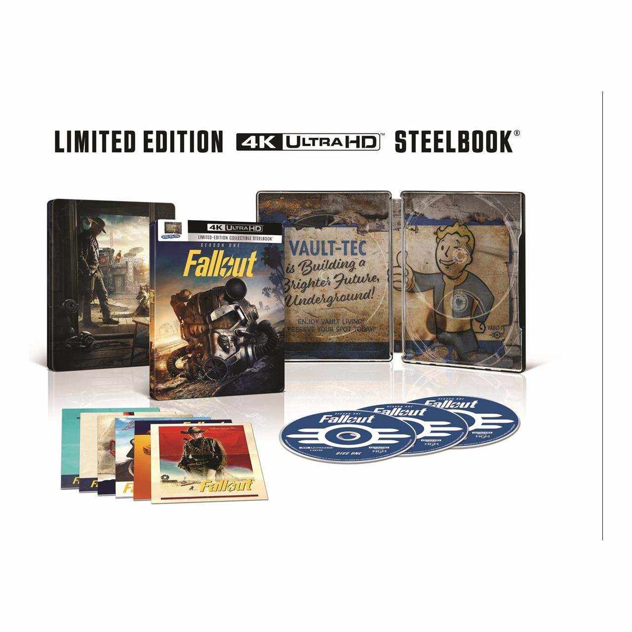 Fallout Season 1 limited edition 4K Ultra HD steelbook with art cards and exclusive content
