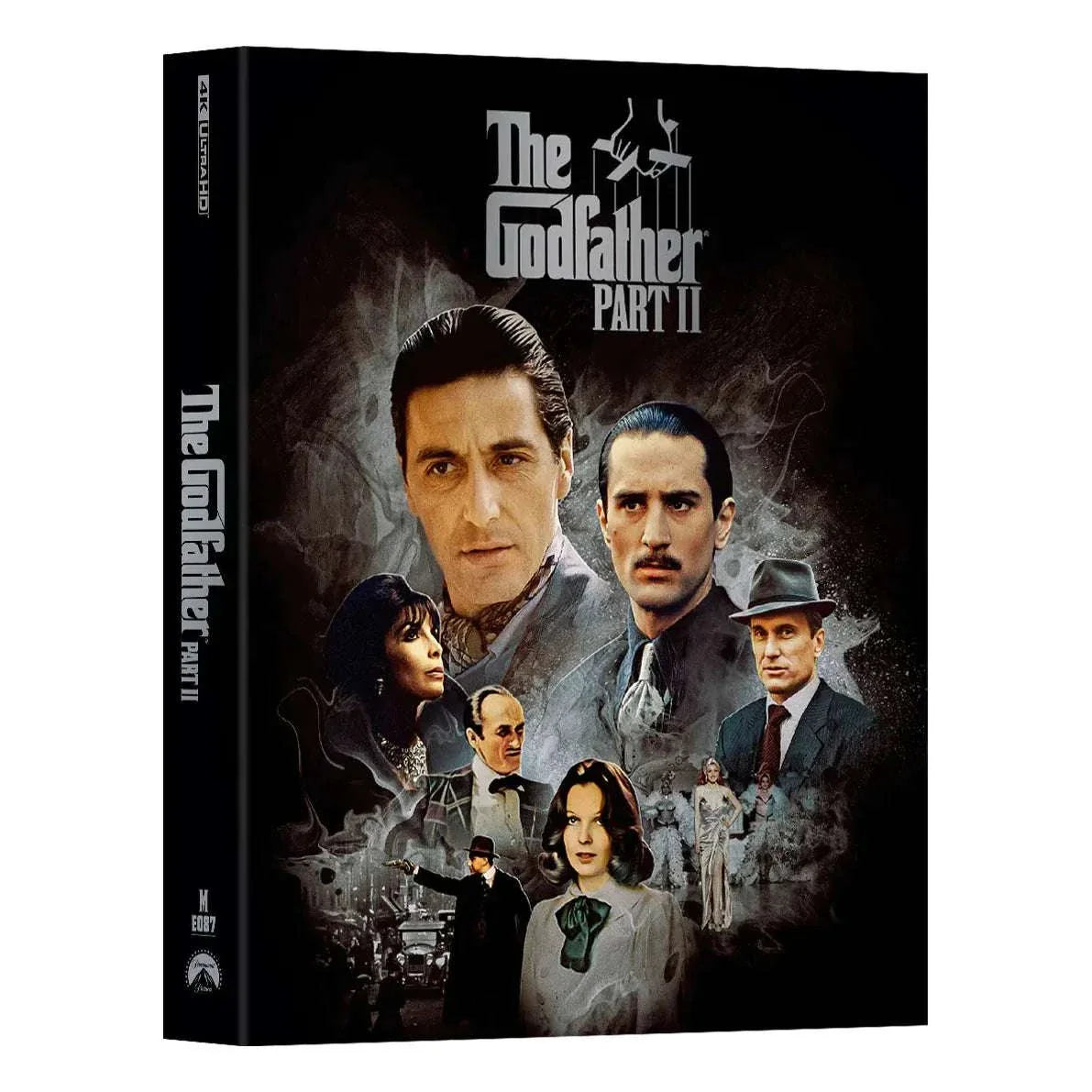 The Godfather Part II Steelbook 4K UHD and Blu-Ray collector's edition with exclusive glossy finish and debossed title.