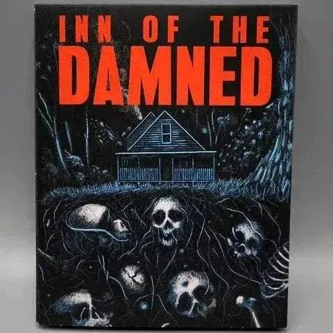 Umbrella Entertainment Inn of the Damned Blu-Ray cover featuring eerie forest illustration.