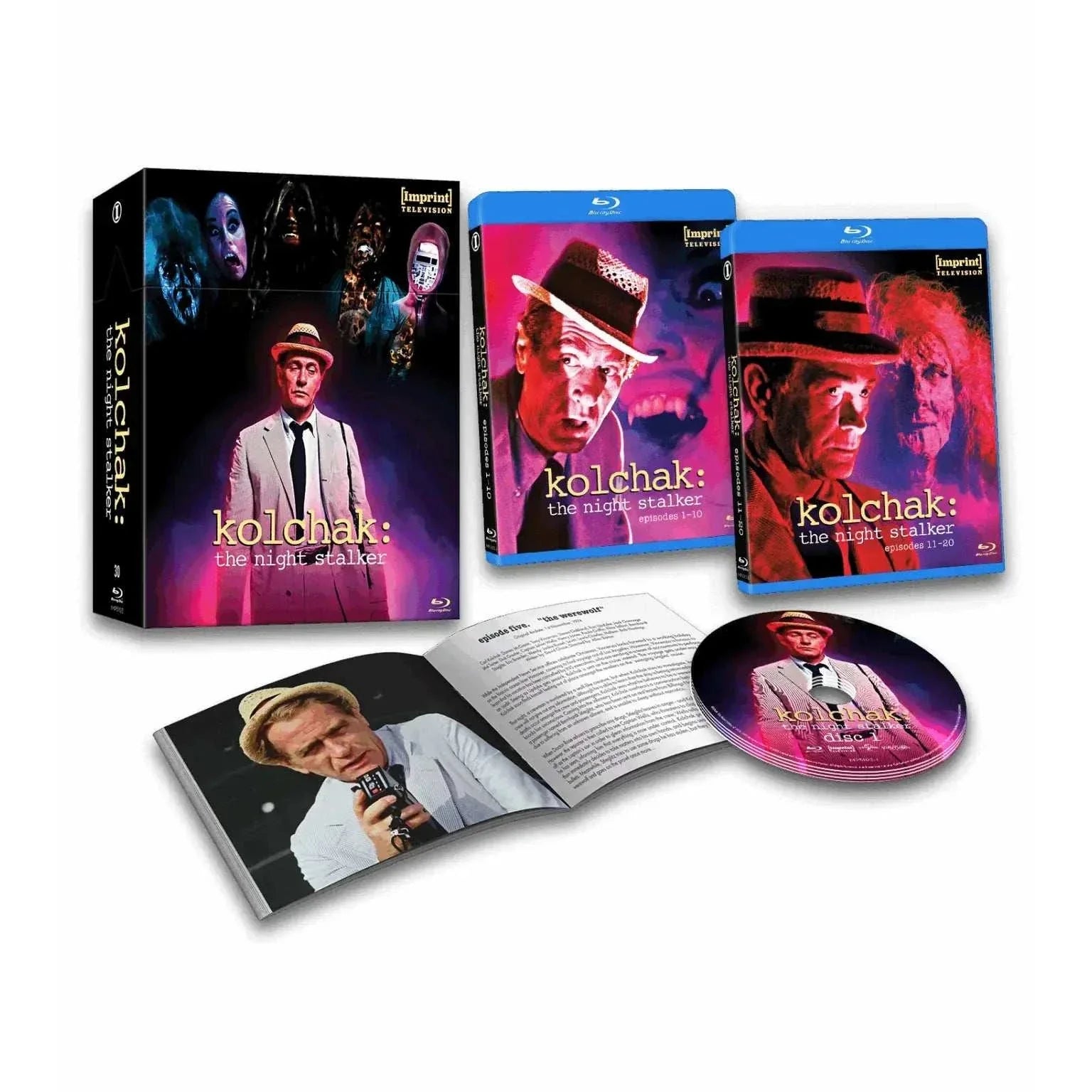 Kolchak: The Night Stalker complete series Blu-ray set with limited edition hardbox, booklet, and restored high-definition episodes