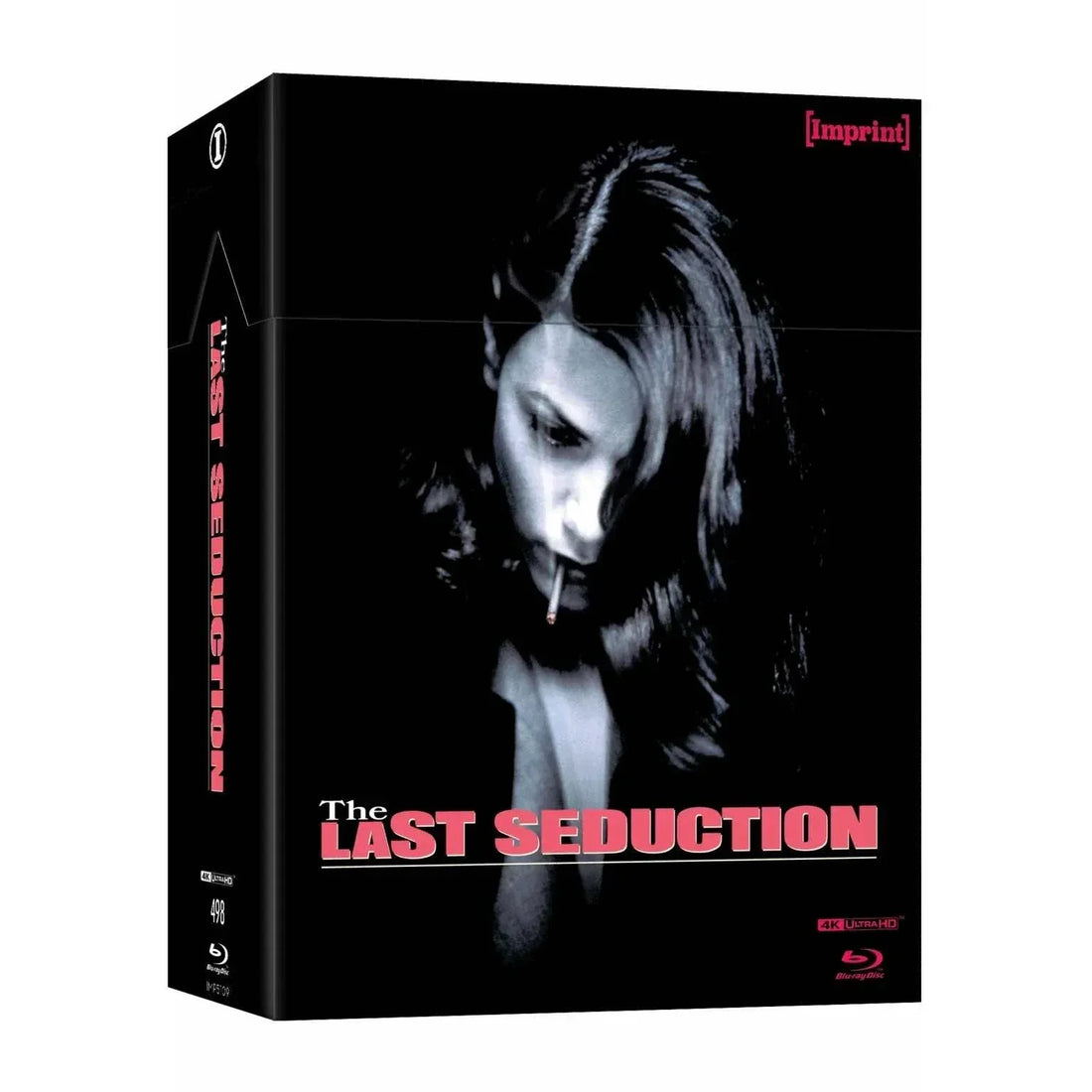 The Last Seduction 1994 limited edition 4K UHD and Blu-ray set with hardbox, hardback booklet, and four discs including theatrical, noir, and extended versions