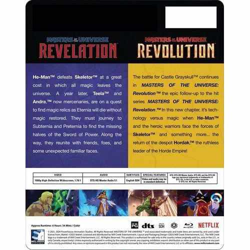 Masters Of The Universe: Revelation/ Revolution Blu-Ray Steelbook packaging.