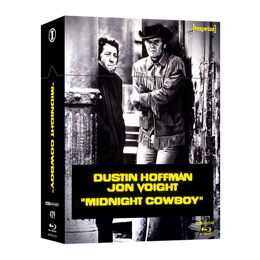 Midnight Cowboy 1969 limited edition 3-disc 4K UHD and Blu-ray set with collectible hardbox packaging and bonus documentary disc