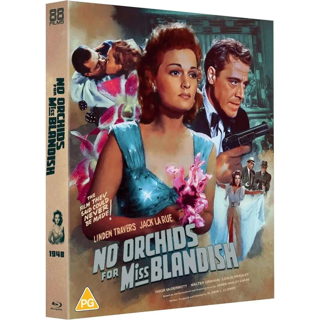 No Orchids for Miss Blandish Blu-Ray slipcover edition featuring vintage crime thriller artwork