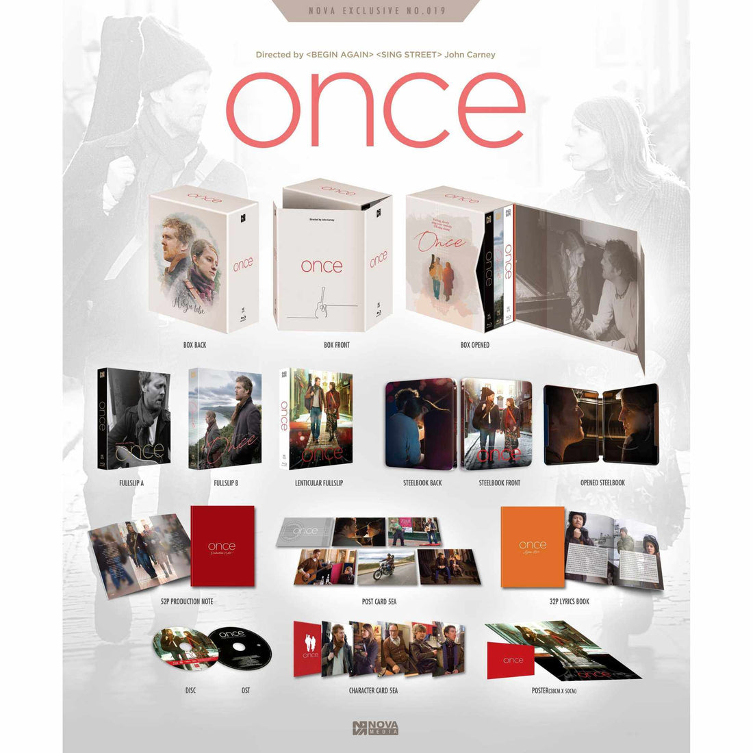 Once Limited Edition Steelbook Blu-Ray and CD box set featuring the musical film "Once" with exclusive extras and protective packaging