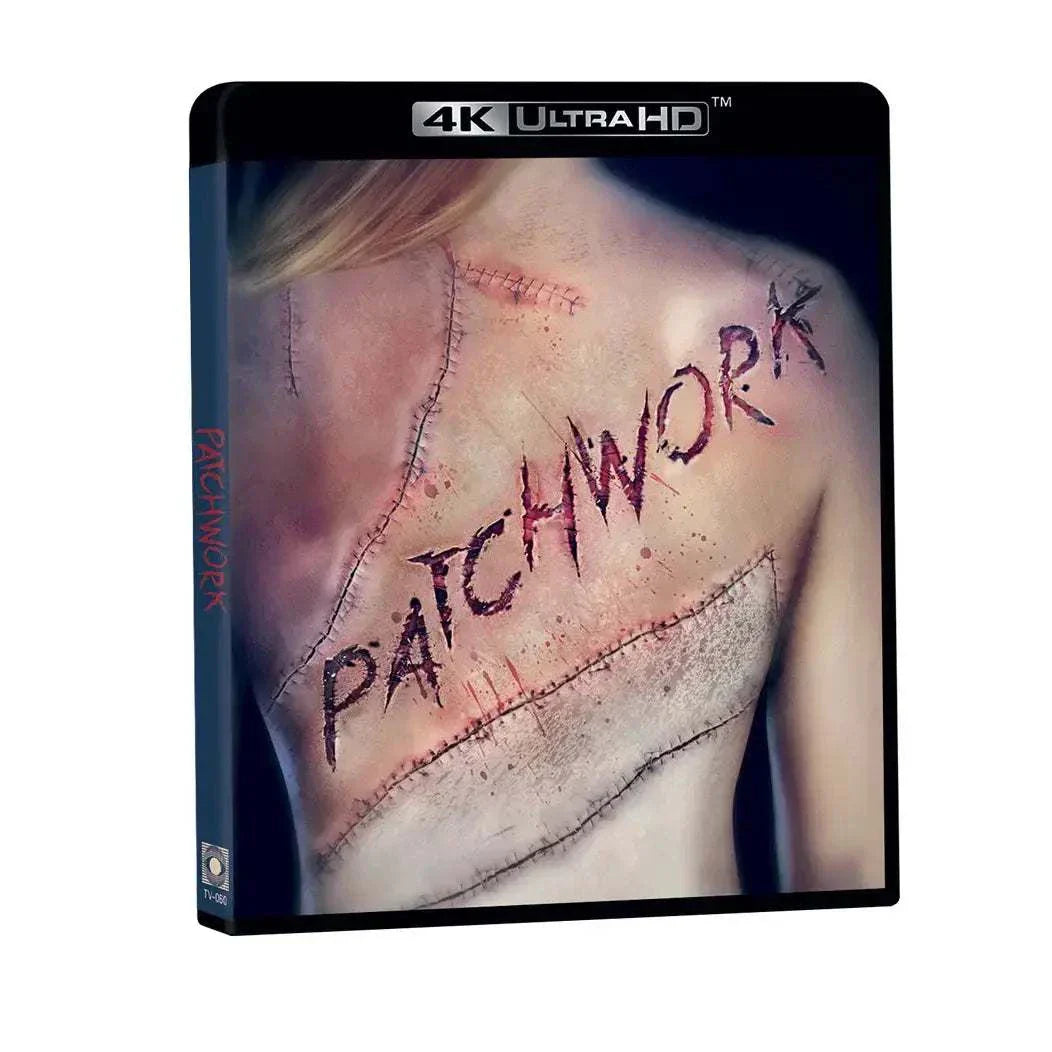 Patchwork 2015 4K Ultra HD Blu-ray cover featuring stitched skin with the title sewn into the flesh