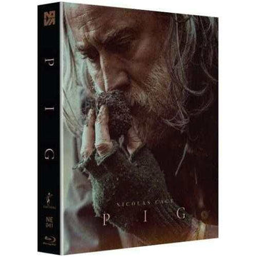 Pig Limited Edition Steelbook Blu-Ray lenticular full slip with extras featuring Nicolas Cage in a drama mystery film.