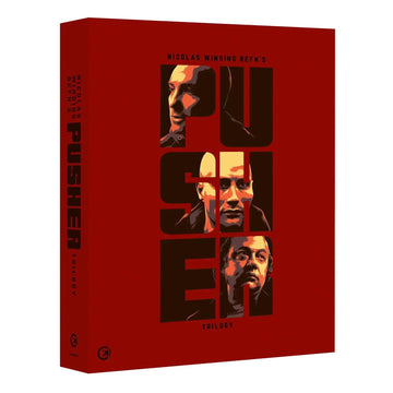 The Pusher Trilogy Limited Edition 4K Ultra HD box set with rigid slipcase and new artwork.