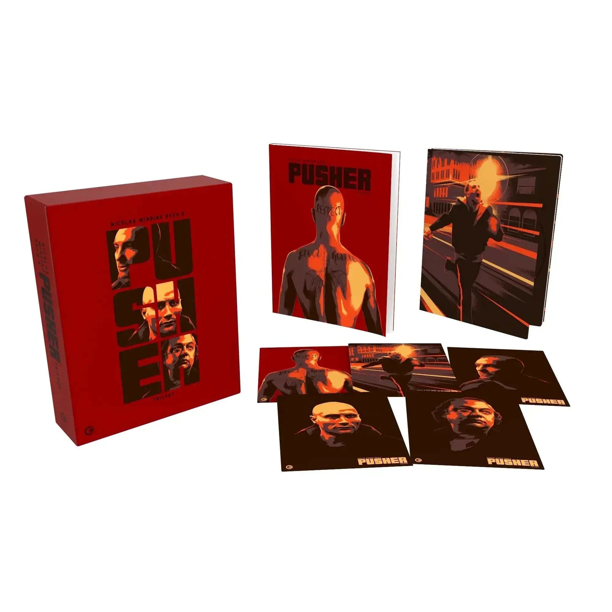 The Pusher Trilogy Limited Edition 4K Ultra HD Box Set with Rigid Slipcase and Collectibles.