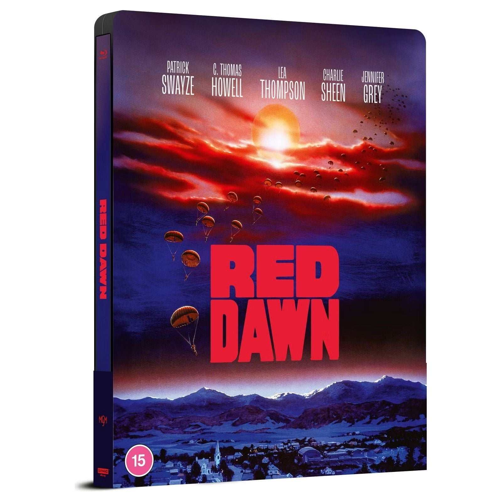 Red Dawn Limited Edition UK Embossed Steelbook 4K Ultra HD + 2 Blu-Ray REGION FREE cover image.