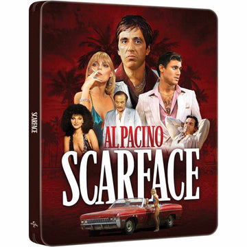PRE-ORDER Scarface 1983 Limited Edition UK Steelbook 4K Ultra HD Blu-Ray featuring Al Pacino and iconic cover art