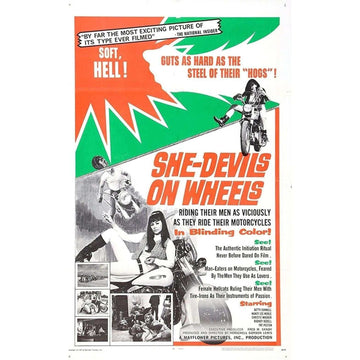 11x17 Poster from the movie She Devils on Wheels