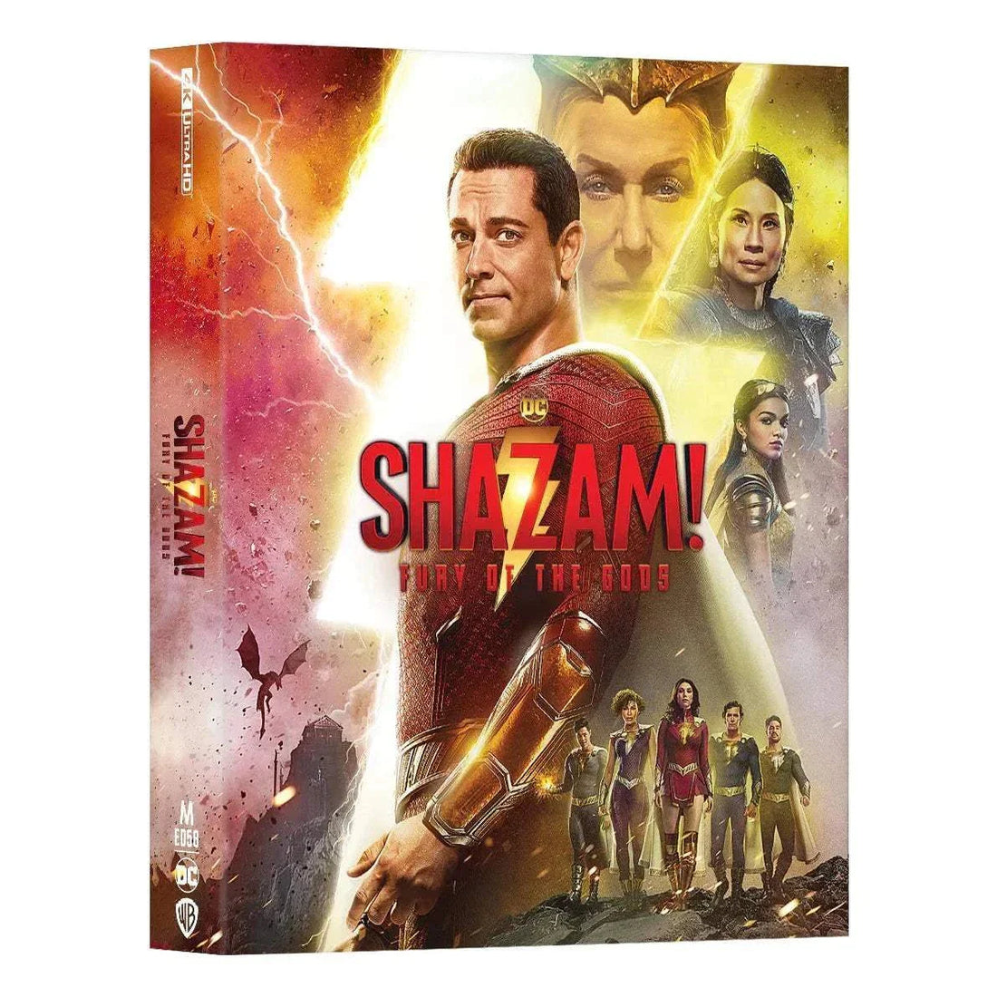 Shazam! Fury of Gods 4K UHD and Blu-Ray steelbook with lenticular full slip and exclusive artwork