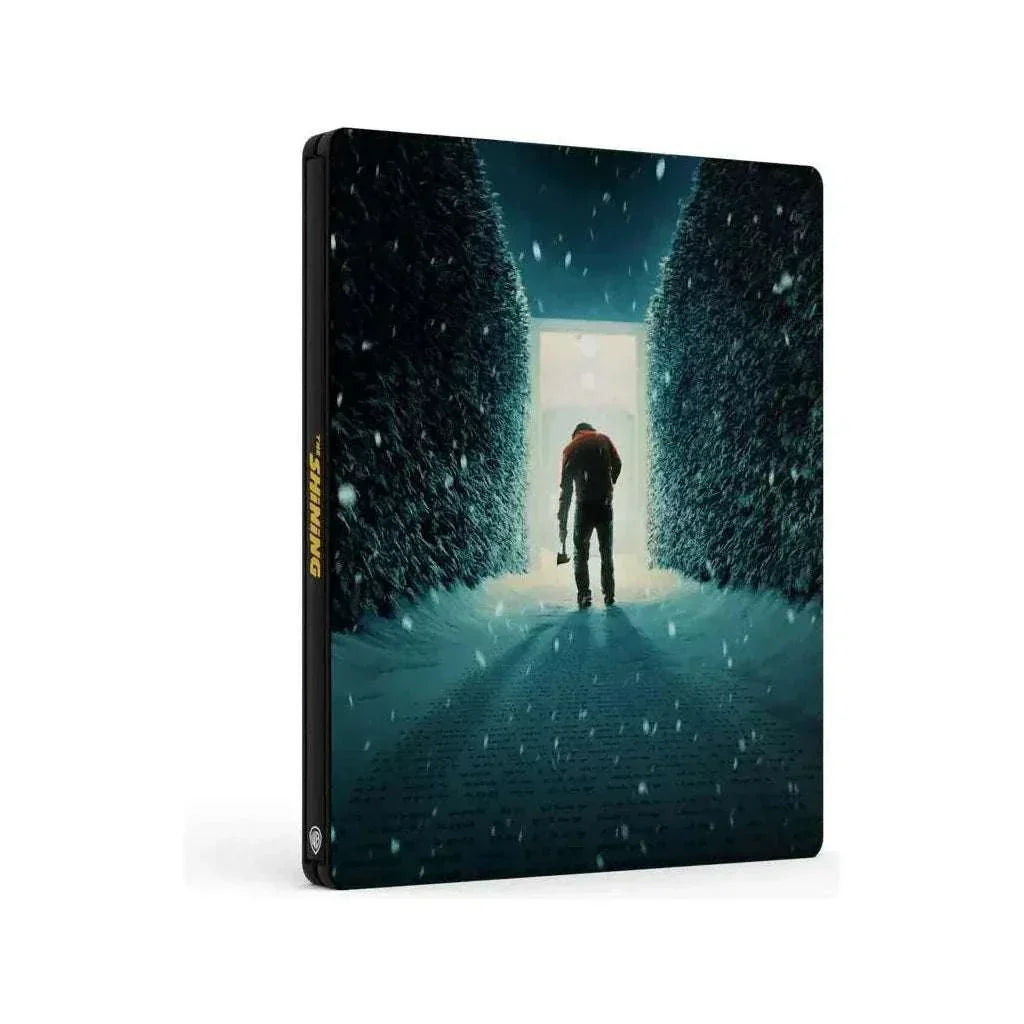 The Shining The Film Vault special edition 4K Ultra HD and Blu-Ray steelbook with snowy hedge maze cover art