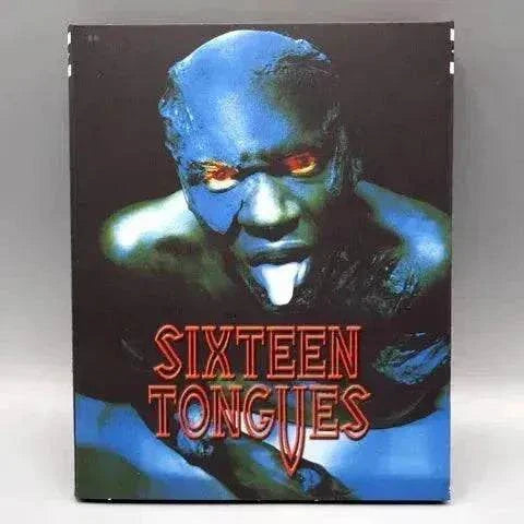 Saturn's Core Sixteen Tongues Blu-Ray with slipcover featuring dystopian cyberpunk imagery.