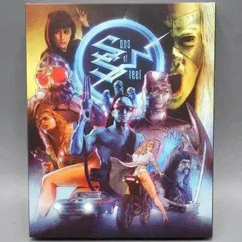 Umbrella Entertainment - Sons of Steel Blu-Ray with slipcover, sci-fi rock opera film collection.
