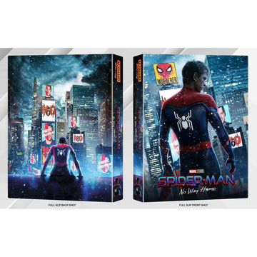 Spider-Man: No Way Home A2 Full Slip 4K UHD and Blu-Ray Steelbook Limited Edition with cityscape cover and Spider-Man suit design