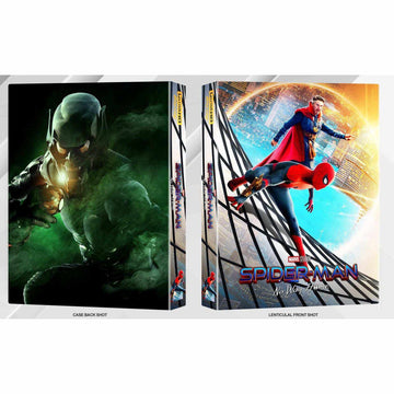 Spider-Man No Way Home 4K UHD and Blu-Ray steelbook lenticular full slip limited edition with multiverse villains and Doctor Strange artwork
