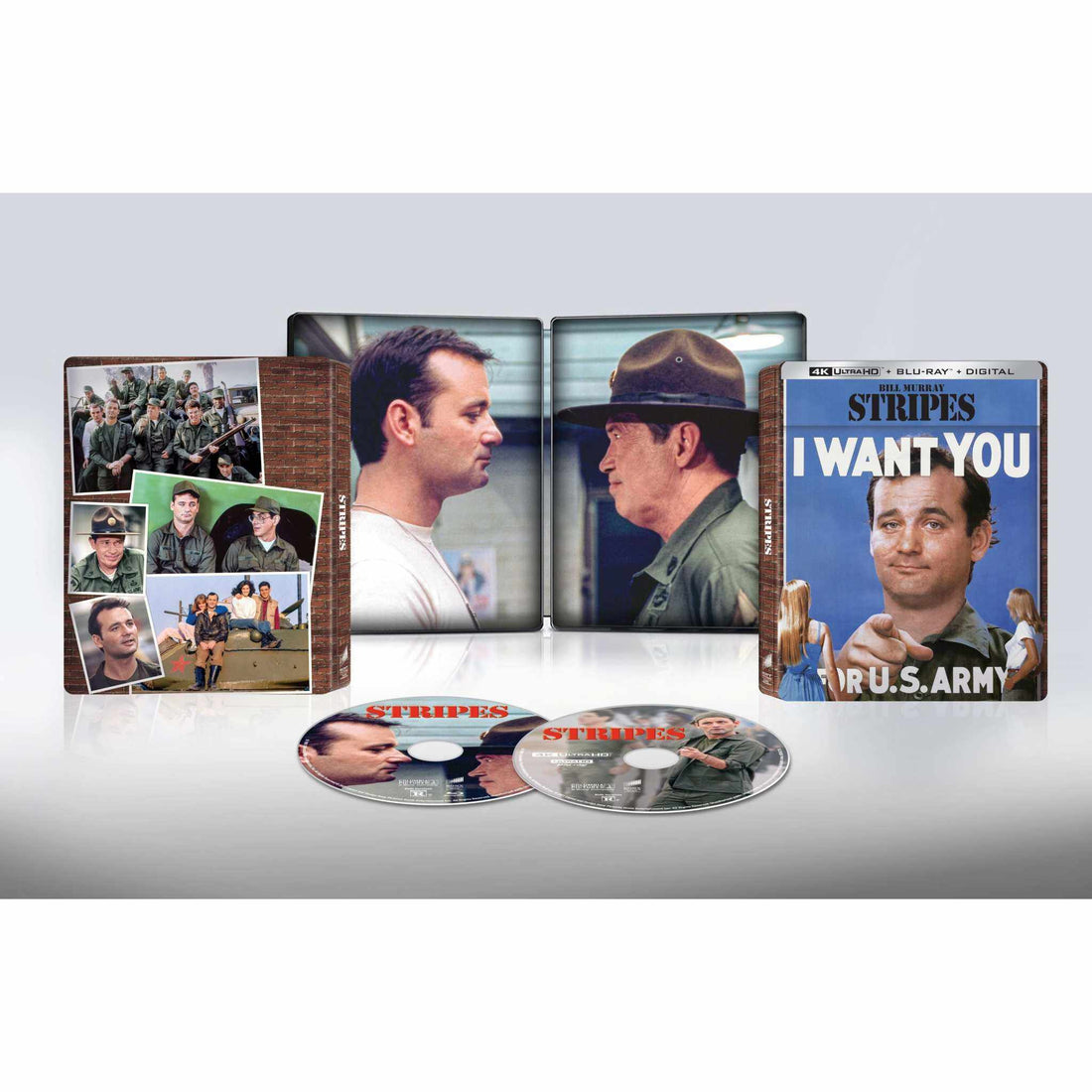 PRE-ORDER Stripes Limited Edition 4k UHD Blu-Ray Steelbook featuring Bill Murray.