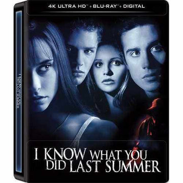 I Know What You Did Last Summer 4K UHD Blu-Ray Steelbook featuring cast on cover.