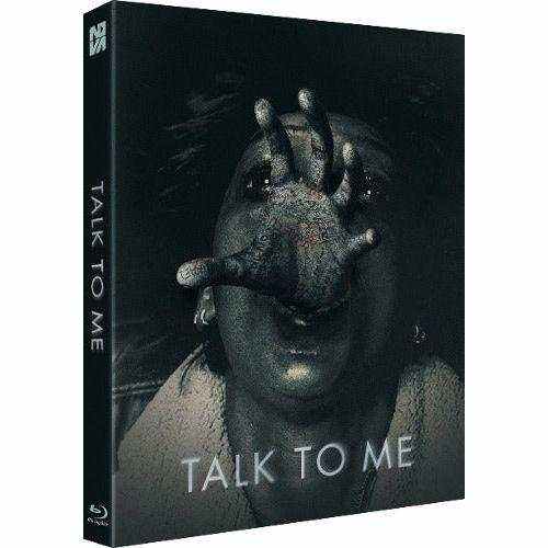 Talk to Me Blu-Ray numbered limited edition lenticular full slipcase with horror movie cover art of a hand covering a person's face.