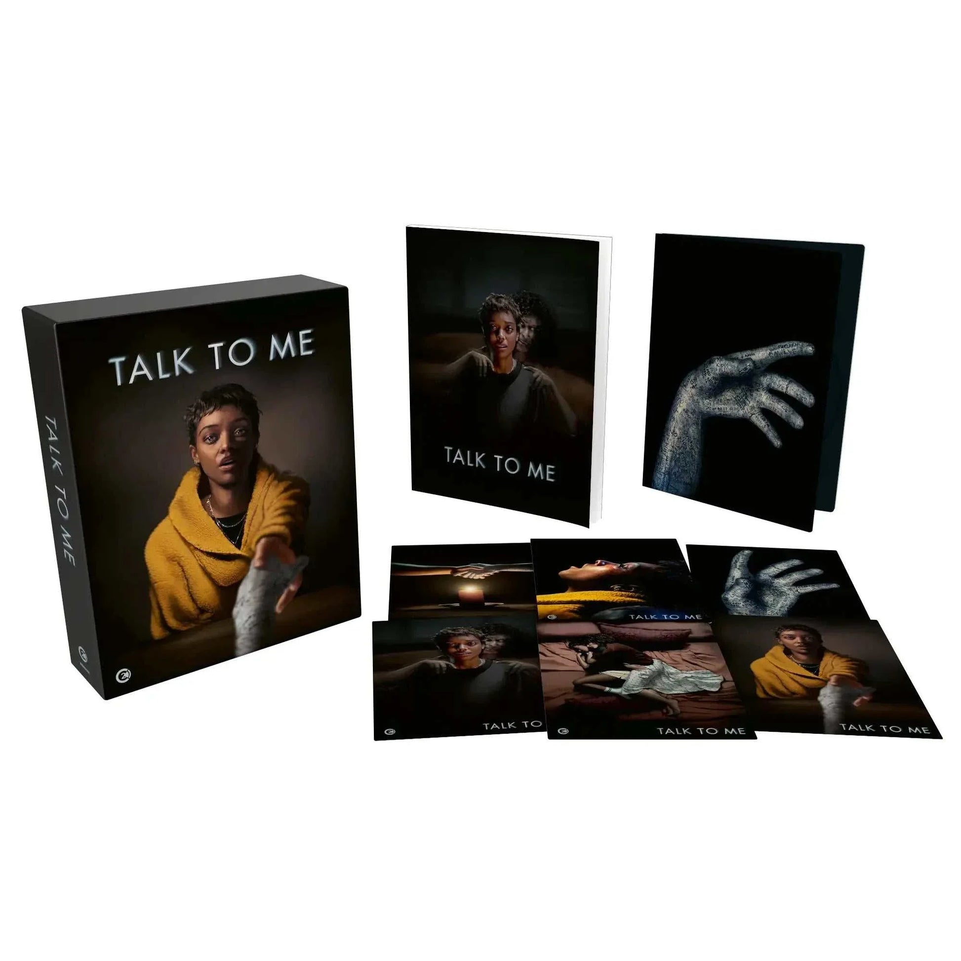 Talk To Me Limited Edition 4K UHD Blu-ray with rigid slipcase and art cards.