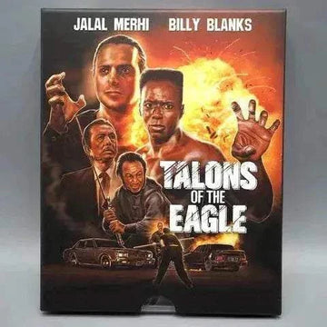 Vinegar Syndrome Archive - Talons of the Eagle Blu-ray with slipcover featuring action-packed artwork with martial arts theme.