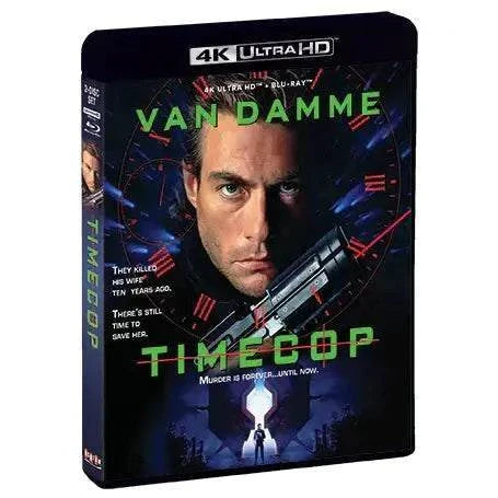 Timecop (1994) 4K UHD + Blu-Ray with Limited Edition Slipcover featuring Van Damme.
