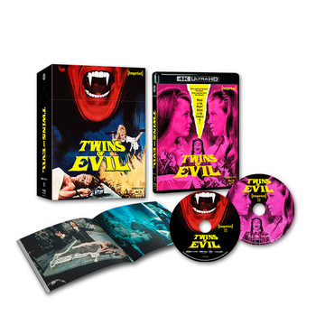 Twins Of Evil 1971 horror 4K UHD and Blu-ray limited edition hardbox with booklet and discs
