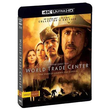 World Trade Center Collector's Edition 4K UHD and Blu-Ray with limited edition slipcover featuring Oliver Stone film cover art.