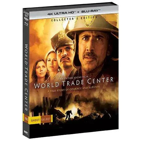 World Trade Center Collector's Edition 4K UHD and Blu-Ray with limited edition slipcover featuring Oliver Stone film cover art.